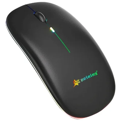 Mouse Sem Fio Recarregável Wireless Bluetooth Optico LED RGB Colorido Ergonômico Usb 2.4 Ghz Notebook Computador PC Desktop