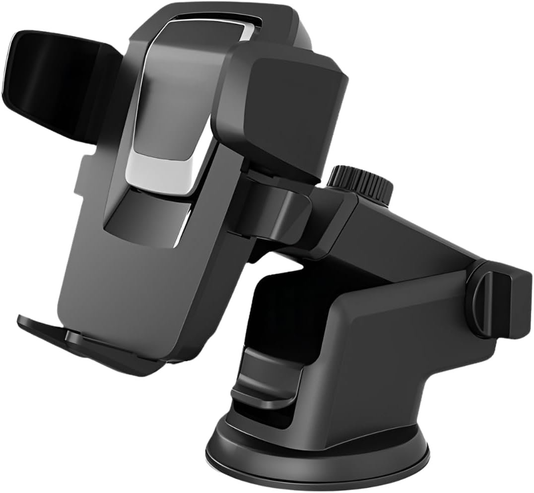Suporte Veicular Para Celular 360° Giratório | Ventosa Com Trava, Uso Com Uma Mão, Universal Painel