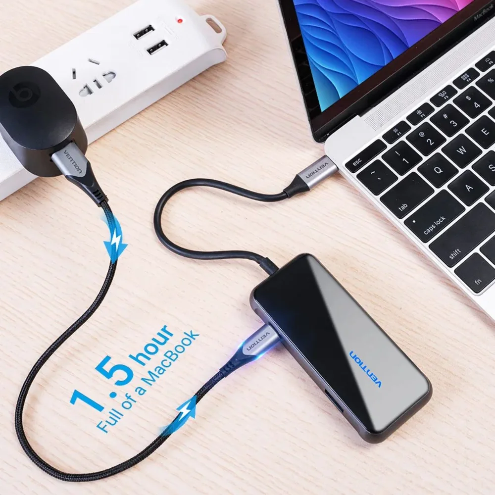 Imagem 2 de 5 do produto Hub Docking 5-em-1 Usb-c Pd 87w Usb 3.0 5gbps Vention
