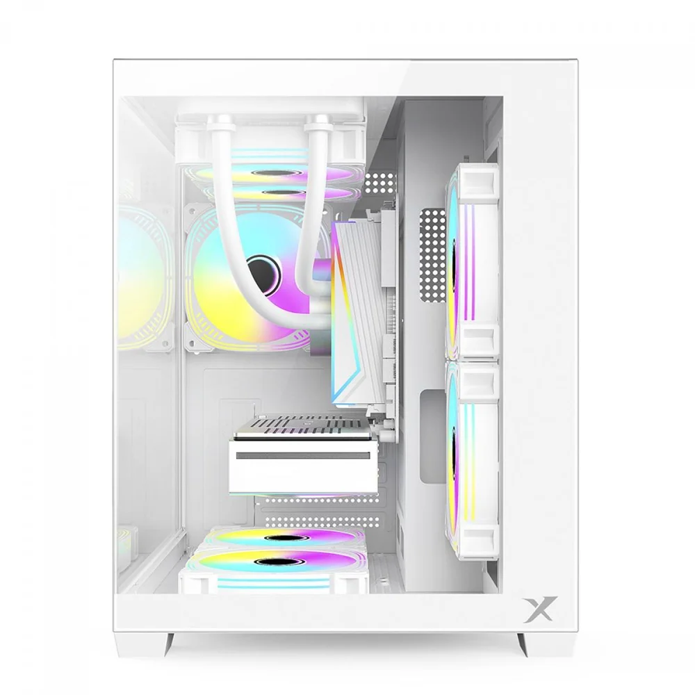 Imagem 5 de 5 do produto Gabinete Gamer Brx Xtreme Glacier, Mid Tower, Vidro Temperado, Com 3 Fans, Branco, R41w
