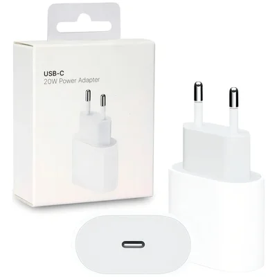 Fonte Turbo 20w Para Iphone Tipo-c 11 12 13 14 15 Pro Max Cor Branco