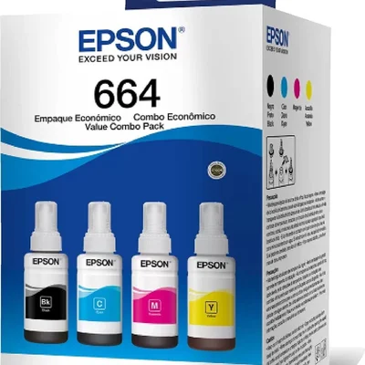 4x Garrafas de Tinta T664520-4p | L110 L120 L200 L210 L220 L355 L375