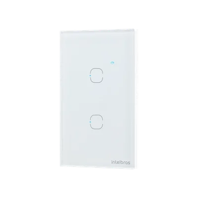 Interruptor Touch Inteligente 2 Teclas Eiw 1002 Intelbras Branco