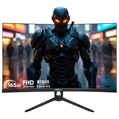 Monitor Gamer LED Brx 27" Curvo 240hz Tela Va R1500 Frameless Fhd