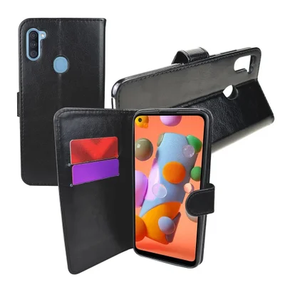 Capa Capinha Case Carteira Flip Para Samsung Galaxy A11 Preta