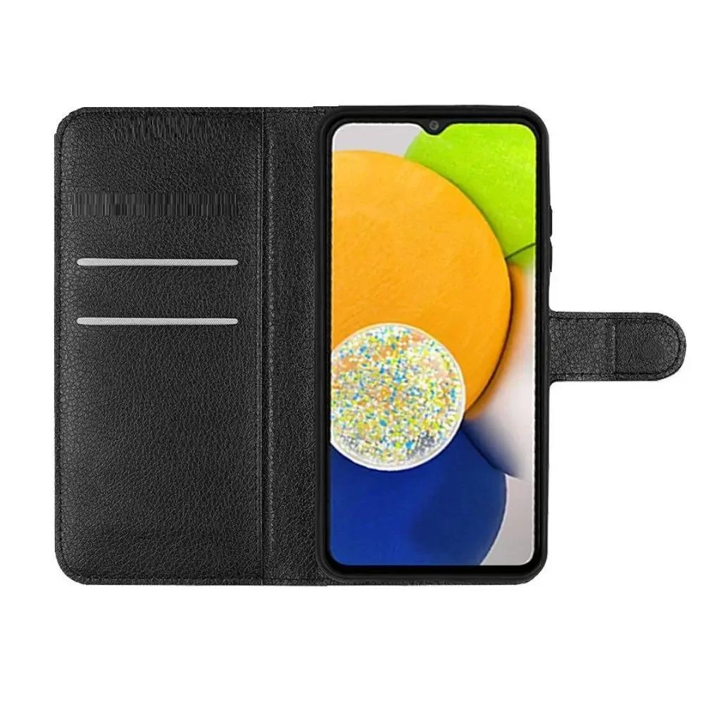 Imagem 3 de 5 do produto Capa Capinha Carteira Flip Para Samsung Galaxy A03 Cor: Preta