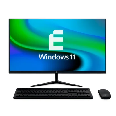 Computador All In One Efacini Intel Core i3 8GB SSD 240GB Monitor 24 Preto