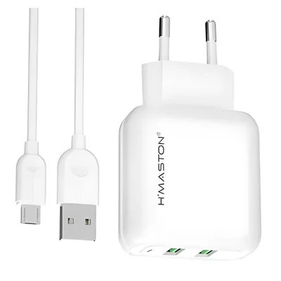 Carregador Micro Usb Turbo 2 Entradas Micro Usb V8 Android