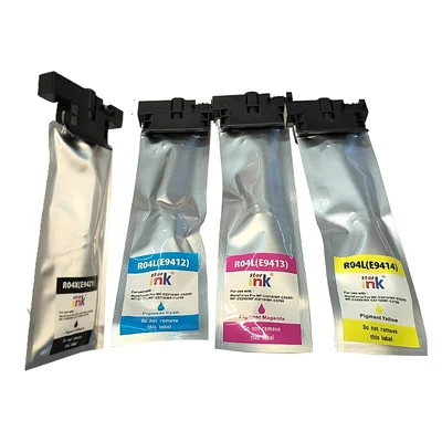 Kit Bolsa De Tinta Compatível Epson E9421 E9412 E9413 E9414 | Cmyk | R04l-r04x | Pigmentada | C5210 | 5290 | 5710 | 5790