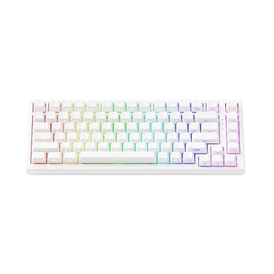 Teclado Magnético Gamer Akko Tac75 He 8k RGB Switch Akko Glare Linear Branco