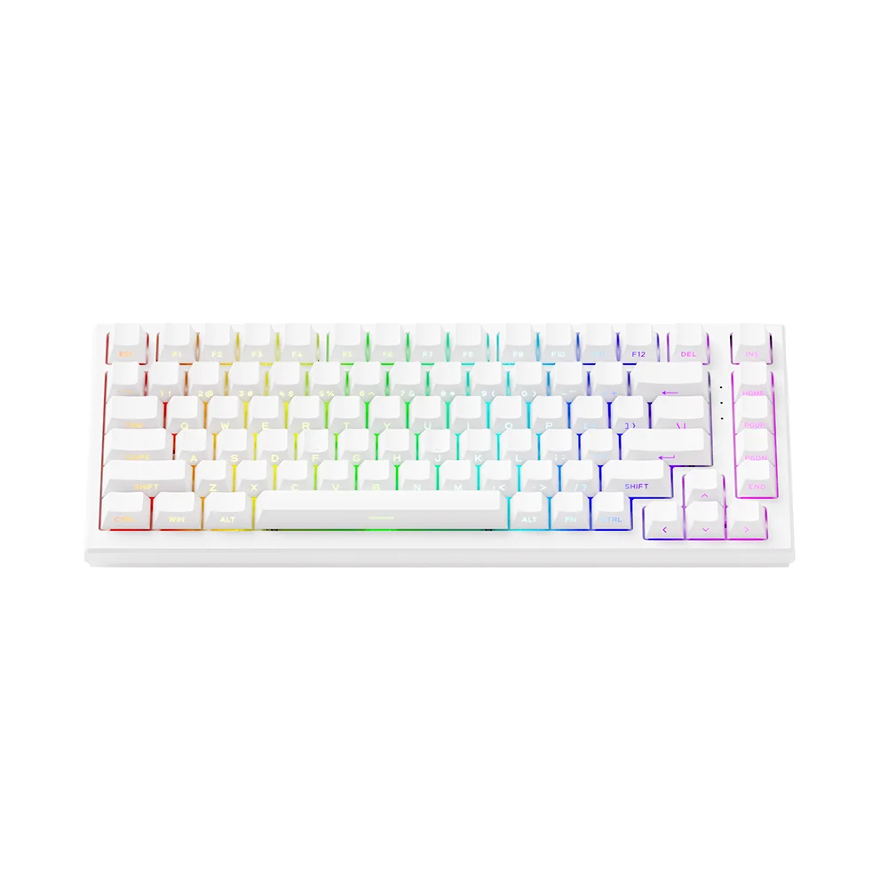 Teclado Magnético Gamer Akko Tac75 He 8k RGB Switch Akko Glare Linear Branco Teclado Magnético Gamer Akko Tac75 He 8k RGB Switch Akko Glare Linear Branco