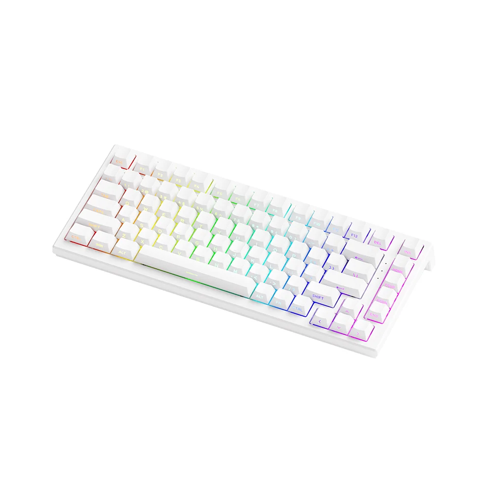 Teclado Magnético Gamer Akko Tac75 He 8k RGB Switch Akko Glare Linear Branco Teclado Magnético Gamer Akko Tac75 He 8k RGB Switch Akko Glare Linear Branco