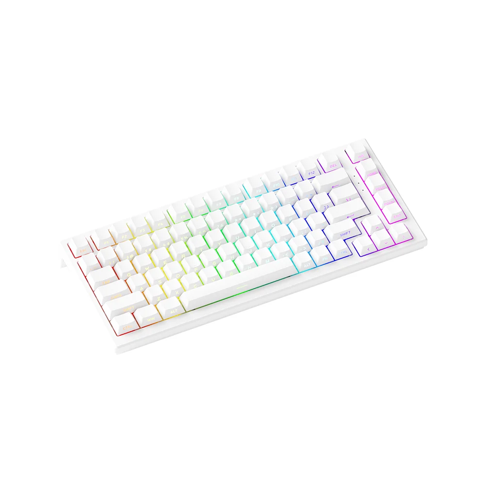 Teclado Magnético Gamer Akko Tac75 He 8k RGB Switch Akko Glare Linear Branco Teclado Magnético Gamer Akko Tac75 He 8k RGB Switch Akko Glare Linear Branco