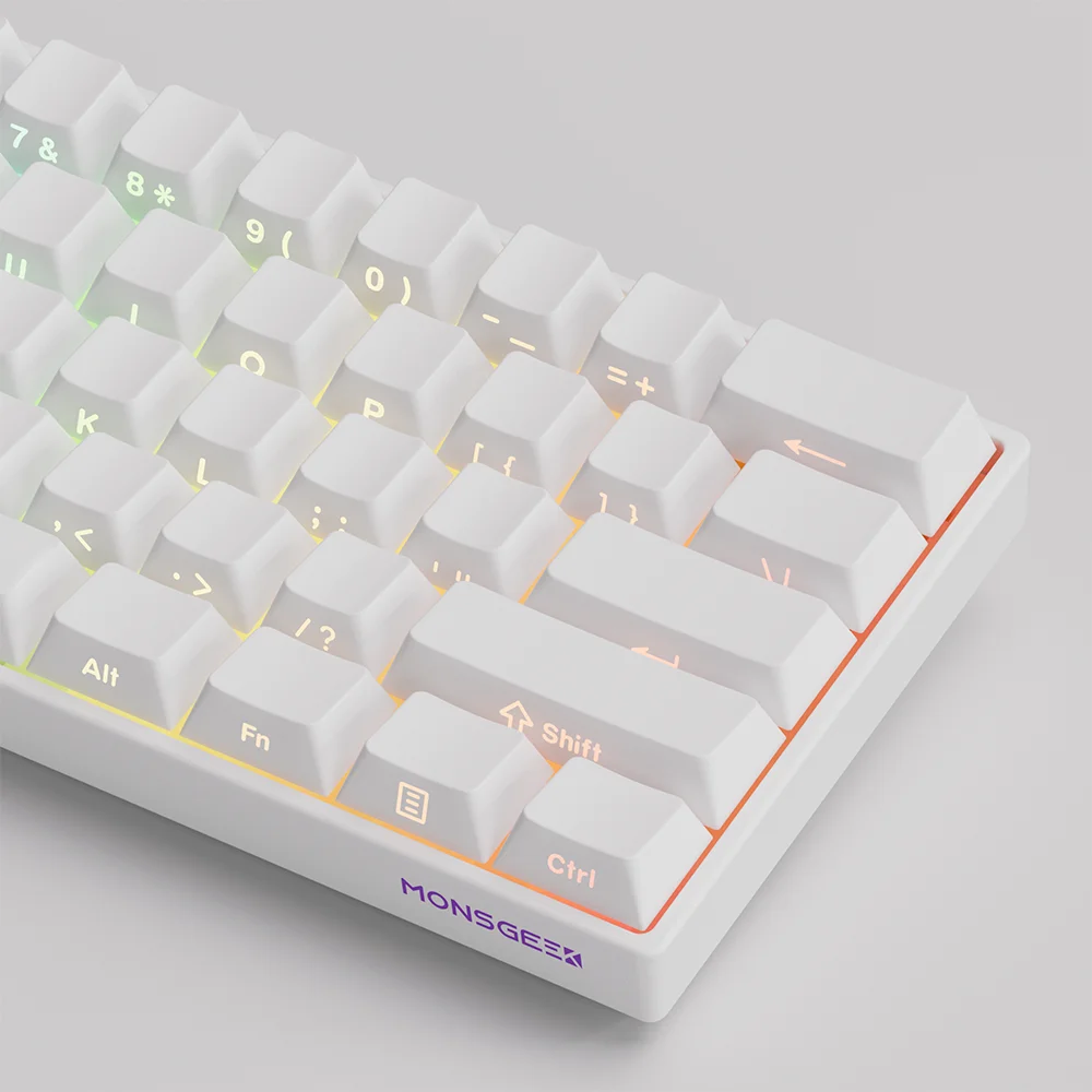 Imagem 4 de 5 do produto Teclado Magnético Akko Monsgeek Fun60 Pro Sp 8k Switch Akko Glare Linear Com Fio Branco