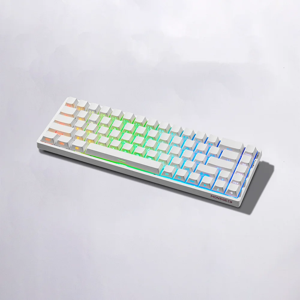 Imagem 5 de 5 do produto Teclado Magnético Akko Monsgeek Fun68 RGB 8k Switch Akko Glare Linear Branco
