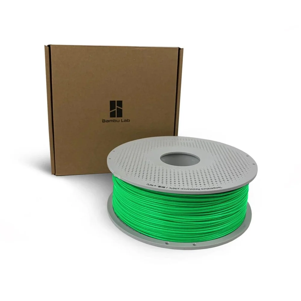 Imagem 2 de 4 do produto Filamento Bambu Lab Pla Basic, 1,75mm, 1kg, Verde, Com Carretel Reutilizável, A00-g6-1.75-1000-spl