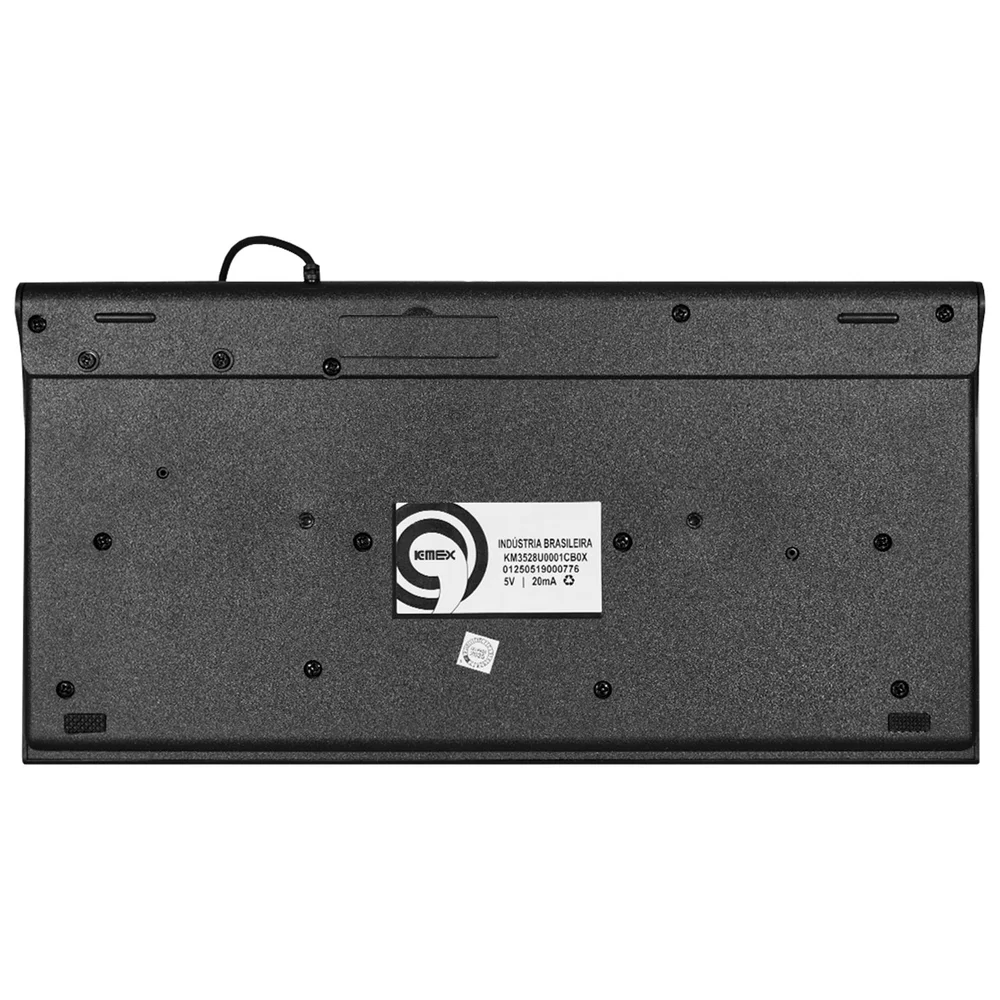 Imagem 4 de 5 do produto Teclado Usb Compacto K-mex Km-3528, Layout Abnt2, Design Moderno, Teclas Multimidia, Digitação Silenciosa - Preto
