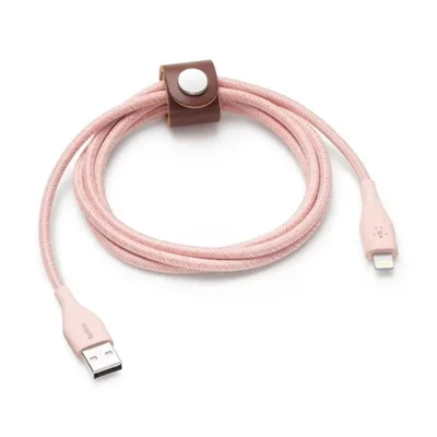 Cabo Belkin Boostcharge Duratek Lightning Usb-a 1,2m Rosa