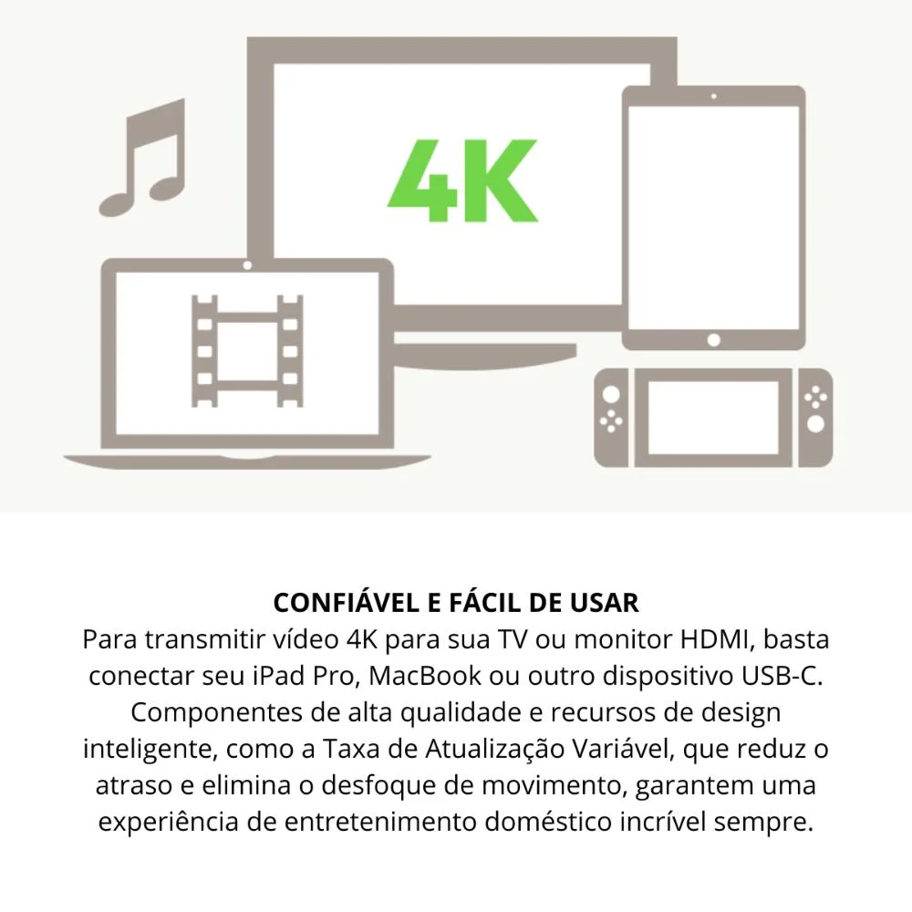 Imagem 4 de 5 do produto Cabo Adaptador Usb-c Para HDMI