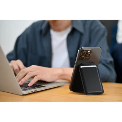 Carteira E Porta Cartões Suporte Magsafe Preto Para Iphone — foto 2