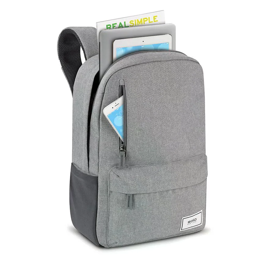 Imagem 2 de 5 do produto Mochila Solo Ny Cinza Com Capa Interna Notebook Até 15,6 Pol