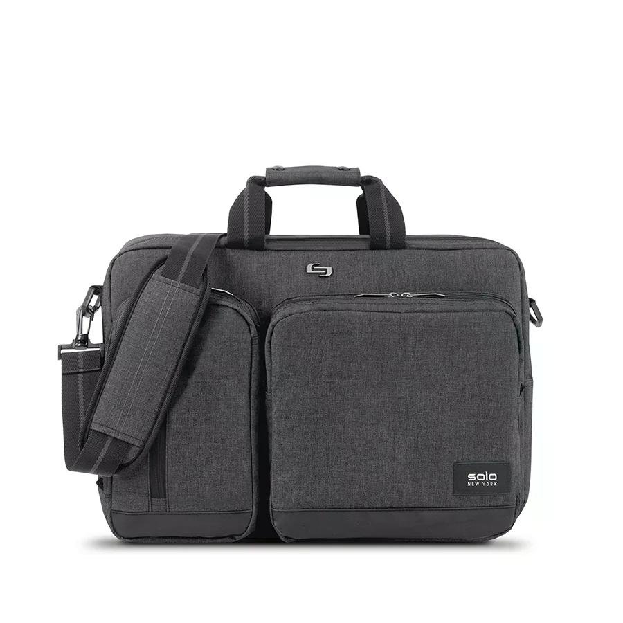 Pasta De Mão E Mochila Solo Ny Notebook Cinza Em Poliéster