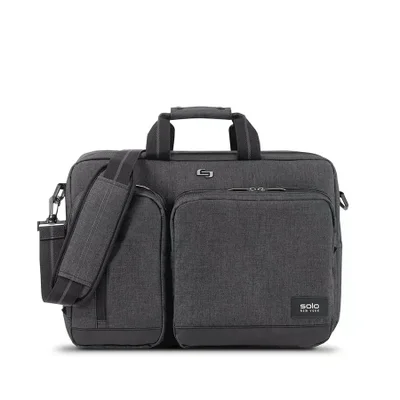 Pasta De Mão E Mochila Solo Ny Notebook Cinza Em Poliéster
