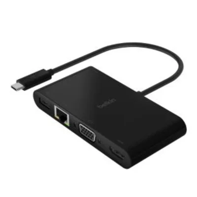 Hub Adaptador Belkin Usb-c HDMI Vga Ethernet 100w 5 Em 1