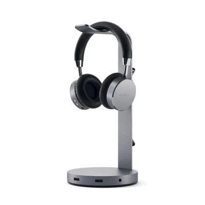 Suporte Alumínio Satechi P/ Fones Headphone Usb-c Space Gray