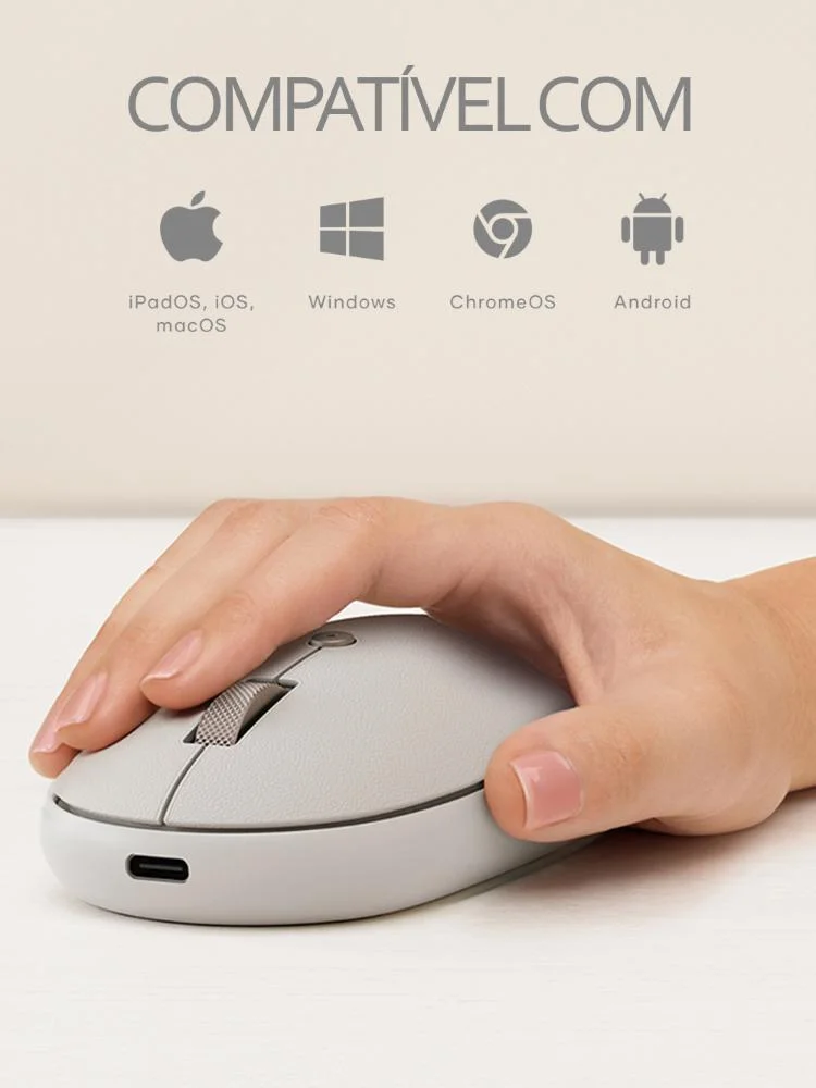 Imagem 5 de 5 do produto Mouse Onthego Areia Satechi  Bluetooth Recarregável Para Mac