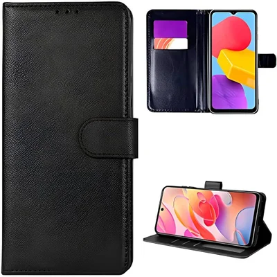 Capa Carteira Com Flip Para Samsung Galaxy J6 Plus Cor Preto