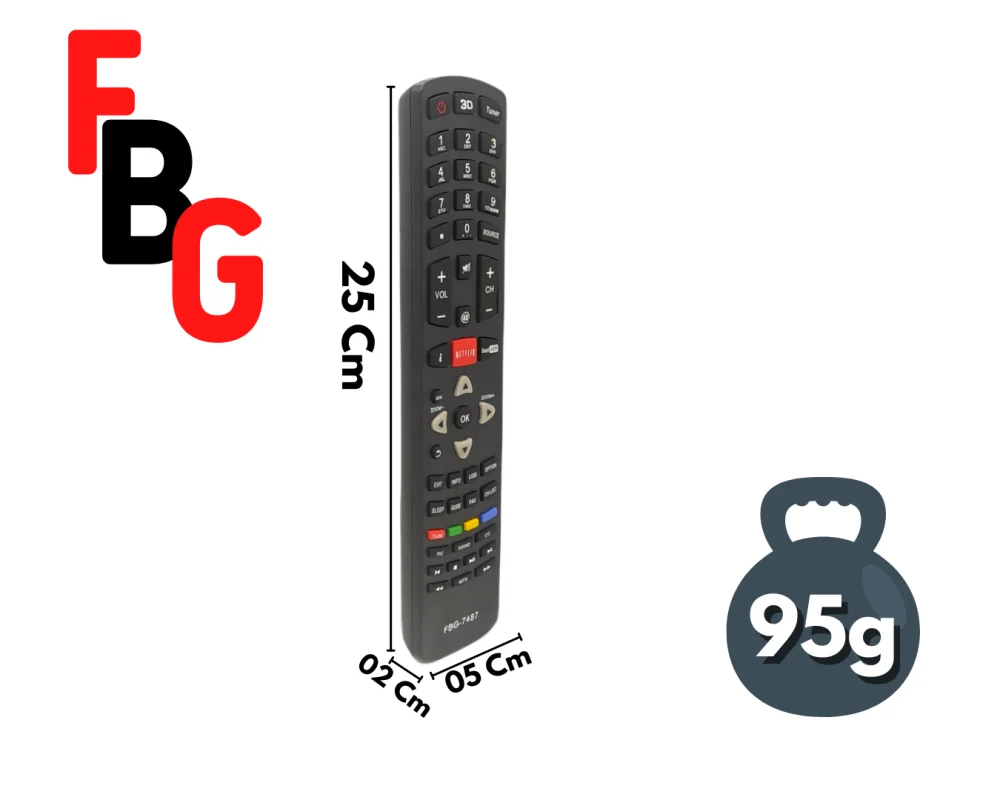Imagem 3 de 4 do produto Controle Remoto Para Smart Tv Lcd LED Philco Com Netflix Fbg-7487