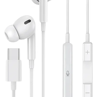 Fone De Ouvido Com Fio E Microfone Conexão Tipo-c