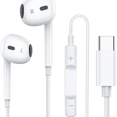 Fones De Ouvido Tipo C Para Iphone 15 15 Pro 15 Pro Max 16 16 Pro Max Com Fio, Fones De Ouvido Estéreo Compatíveis Com A Maioria Dos Dispositivos