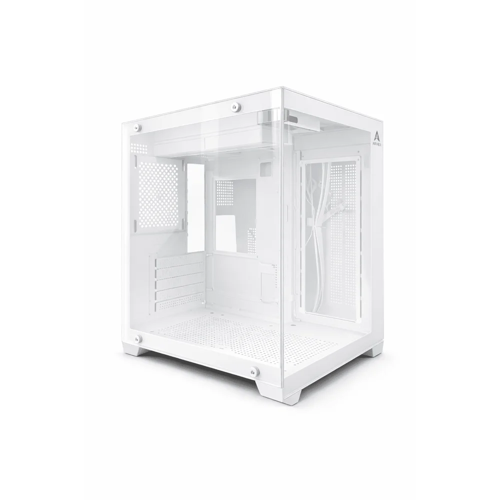 Imagem 5 de 5 do produto Gabinete Gamer Arvex Lunaria White Aquario Mid Tower Lateral E Frontal Em Vidro Temperado