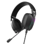Headset Gamer PCyes Nowy Black Vulcan, Usb Surround, Driver 40mm, RGB, Microfone Destacável Hgnw40bv
