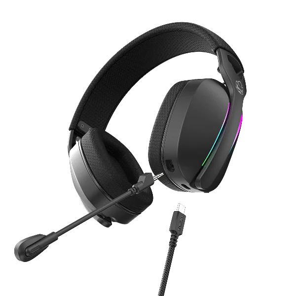 Headset Gamer PCyes Nowy Black Vulcan, Usb Surround, Driver 40mm, RGB, Microfone Destacável Hgnw40bv Headset Gamer PCyes Nowy Black Vulcan, Usb Surround, Driver 40mm, RGB, Microfone Destacável Hgnw40bv