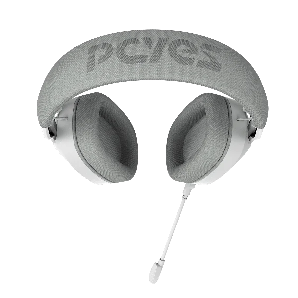 Imagem 2 de 5 do produto Headset Gamer PCyes Nowy White Ghost, Usb Surround, Driver 40mm, RGB, Microfone Destacável - Hgnw40w