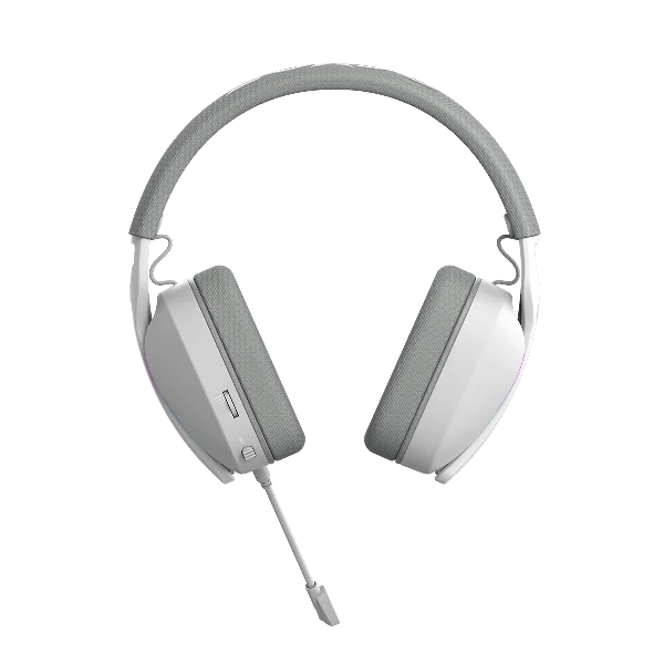 Imagem 3 de 5 do produto Headset Gamer PCyes Nowy White Ghost, Usb Surround, Driver 40mm, RGB, Microfone Destacável - Hgnw40w