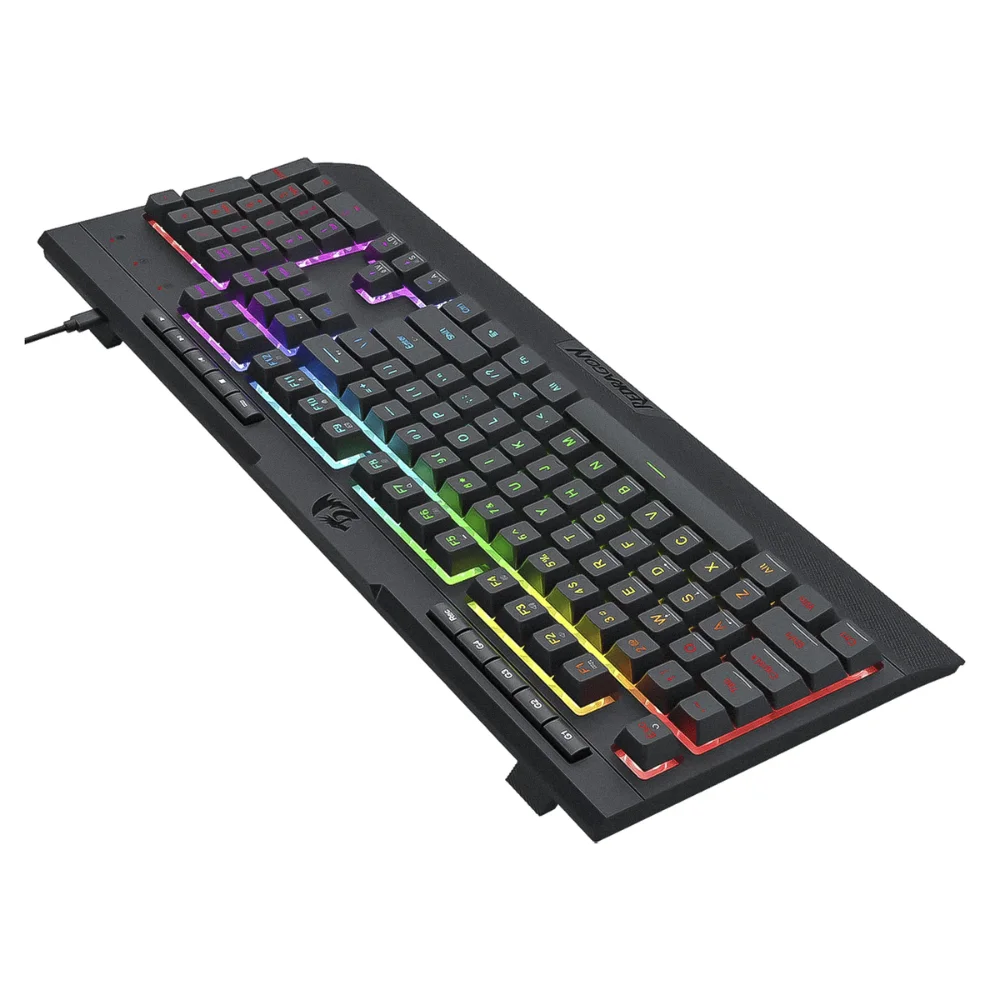Imagem 3 de 3 do produto Teclado Gamer Sem Fio 3 Modos Shiva Pro RGB QWERTY Preto