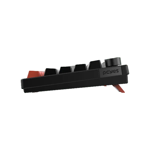 Teclado Mecanico 75% PCyes Arkeum - Black Vulcan - Switch Blue - Akbv75bbr