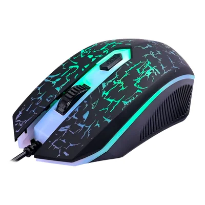 Mouse Com Fio Jungle Preto LED 3.600dpi/4d 1,5 Metros Cl-mj806 Clanm