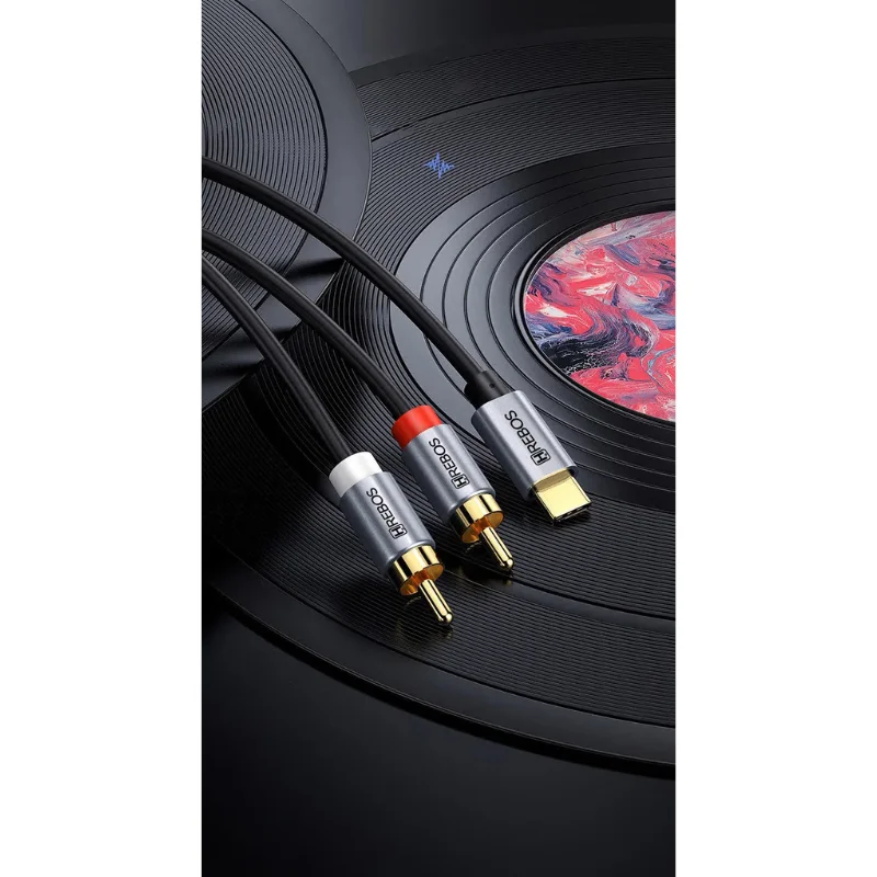 Imagem 4 de 5 do produto Cabo Áudio Adaptador Tipo-c Para Rca Reforçado 1 Metro – Modelo Cb-807