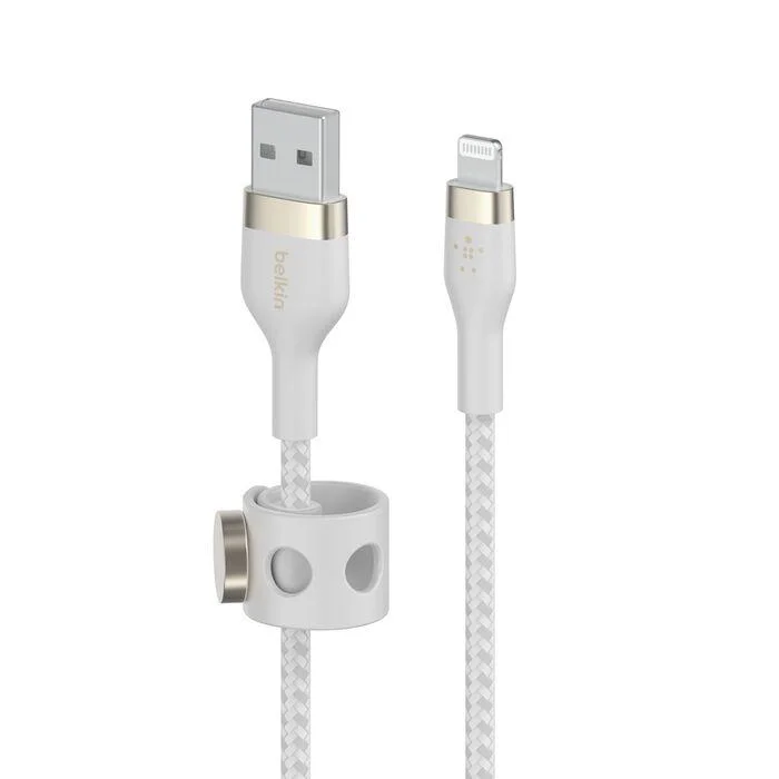 Imagem 2 de 5 do produto Boost Charge Pro Flex Cabo Usb-a Com Conector Lightning + Strap 3mts Branco