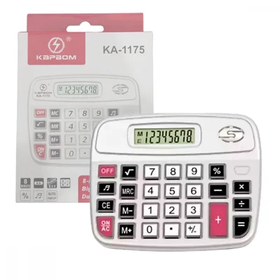 Calculadora Eletrônica De Mesa 8 Digitos Tela Lcd Digital Kapbom Ka-1175