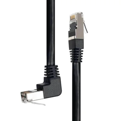 Cabo De Rede Patch Cord Cat7 Plug 90° Graus Para Cima 10 Metros 10 Mt