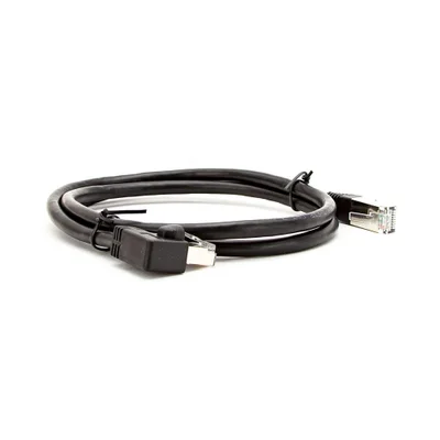Cabo De Rede Patch Cord Cat7 Plug 90° Graus Para Lateral 2 Mt 2 Mt