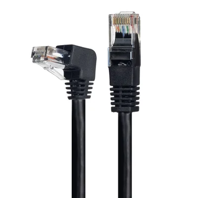 Cabo De Rede Patch Cord Cat6 Com Plug De 90º Graus Para Baixo 15 Mt 15 Mt