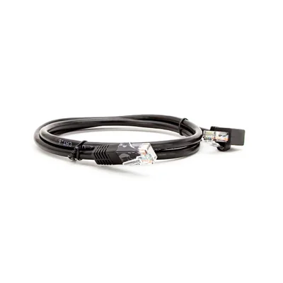 Cabo De Rede Patch Cord Cat5 Plug 90° Graus Para Lateral 50 Cm 50 Cm