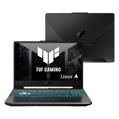 Notebook Gamer Asus TUF Gaming A15, Ryzen 7 7445HS, 8GB RAM, RTX 3050, SSD 512GB, Tela 15.6" FHD 144Hz, Keepos, Graphite Black - Fa506ncg-hn216